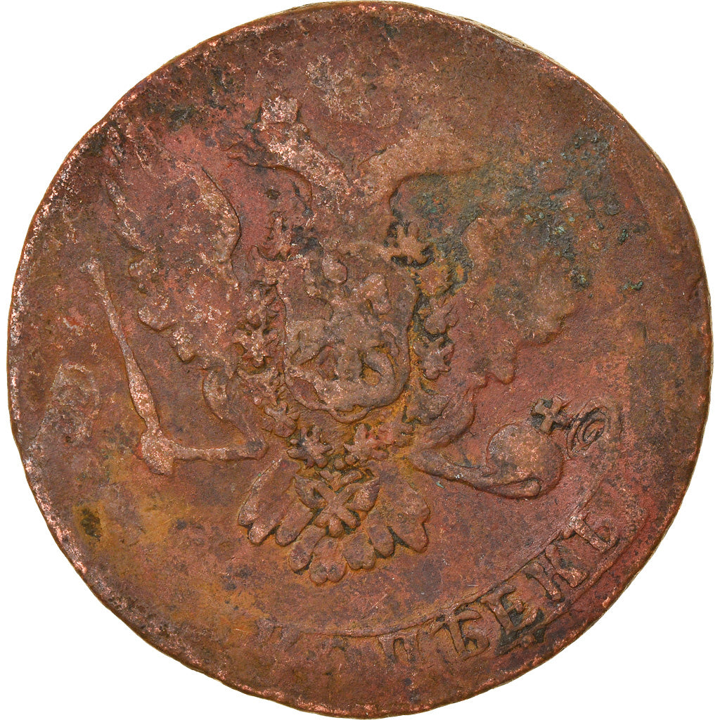 Coin, Russia, Elizabeth, 5 Kopeks, 1758, VF(30-35), Copper, KM:9.1