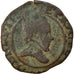 Moneta, Francia, Henri III, Denier Tournois, 1582, Rouen, MB+, Rame