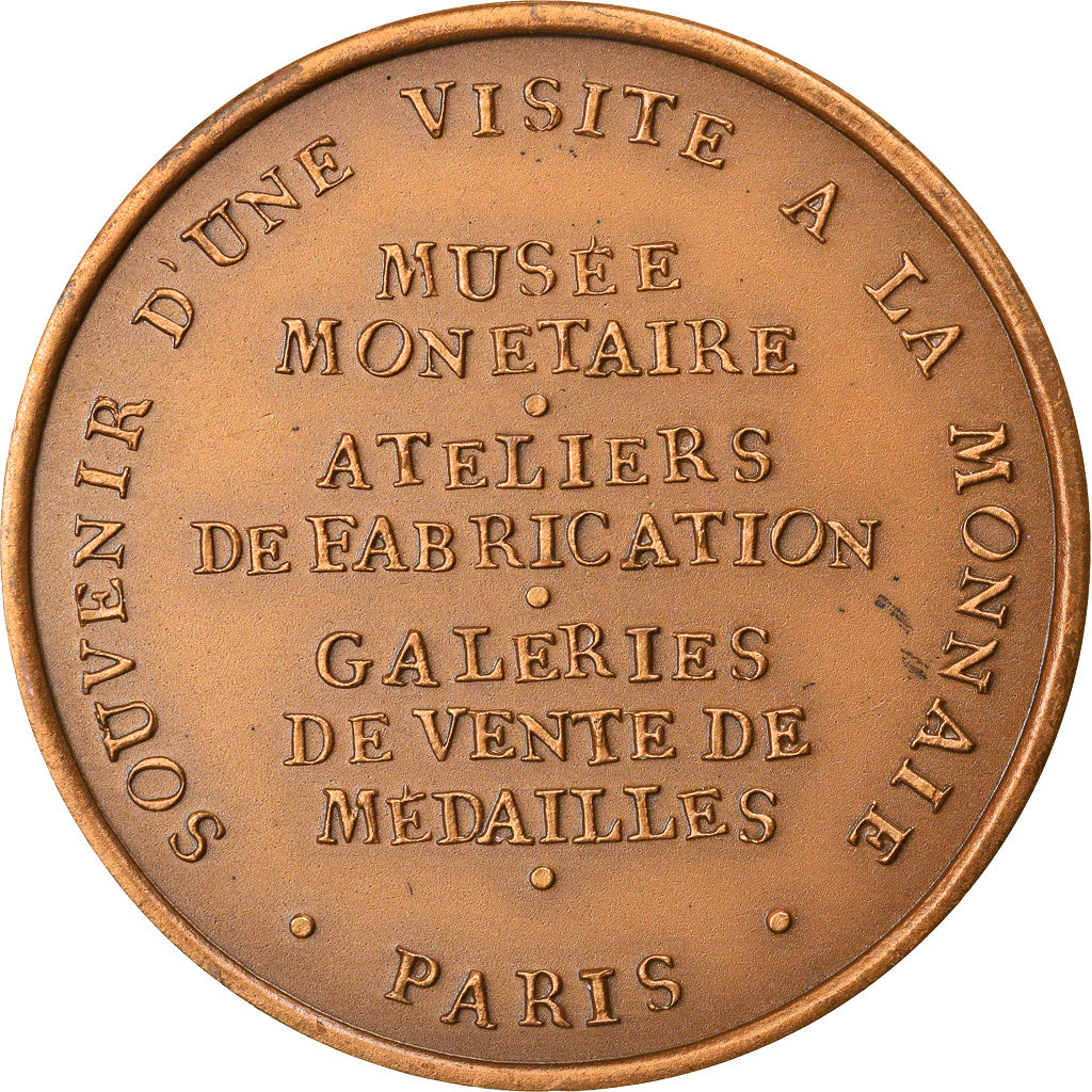 França, Medal, Souvenir d'une visite à la Monnaie de Paris, AU(55-58), Bronze