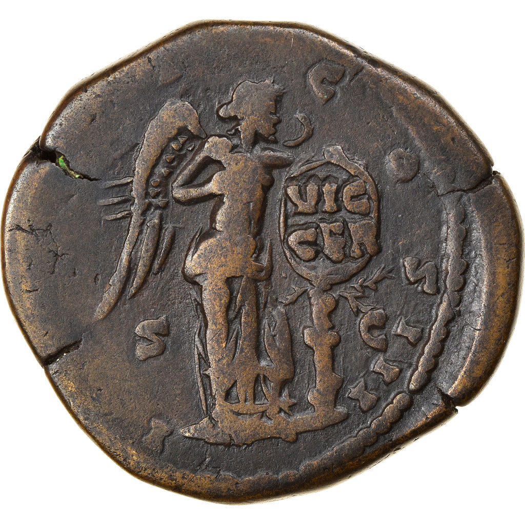 Coin, Marcus Aurelius, Sestertius, 172, Roma, VF(30-35), Copper, RIC:1029