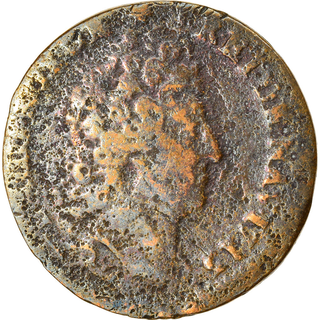 Coin, France, Louis XIV, Liard de Lille, Liard, 1713, Lille, F(12-15), Copper