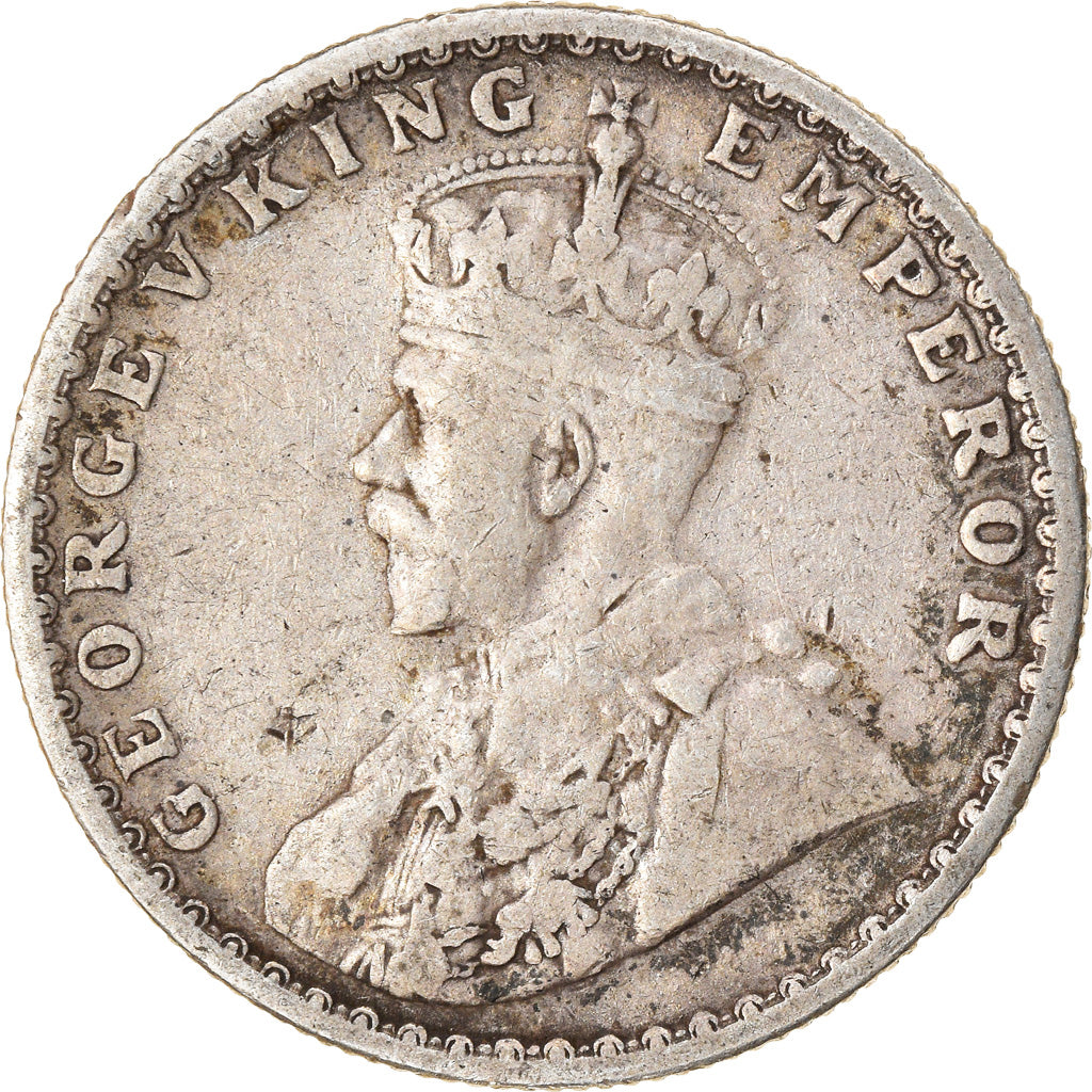 Coin, INDIA-BRITISH, George V, 1/2 Rupee, 1922, Calcutta, VF(30-35), Silver