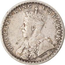 Munten, INDIA-BRITS, George V, 1/2 Rupee, 1922, Calcutta, FR+, Zilver, KM:522