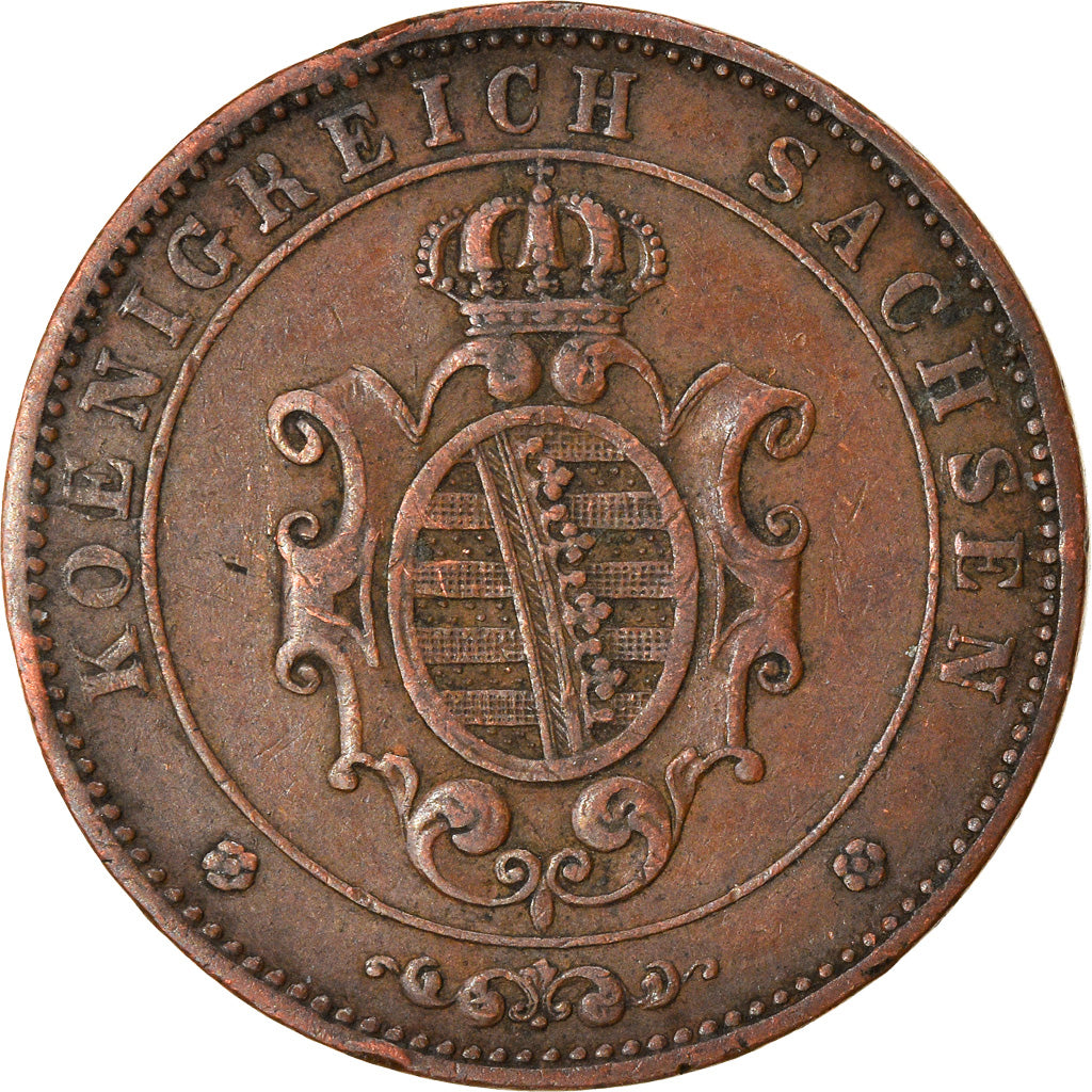 Moneta, Stati tedeschi, SAXONY-ALBERTINE, Johann, 5 Pfennig, 1867, Dresden, BB
