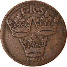 Moeda, Suécia, Frederick I, Ore, K.M., 1725, VF(30-35), Cobre, KM:383.1