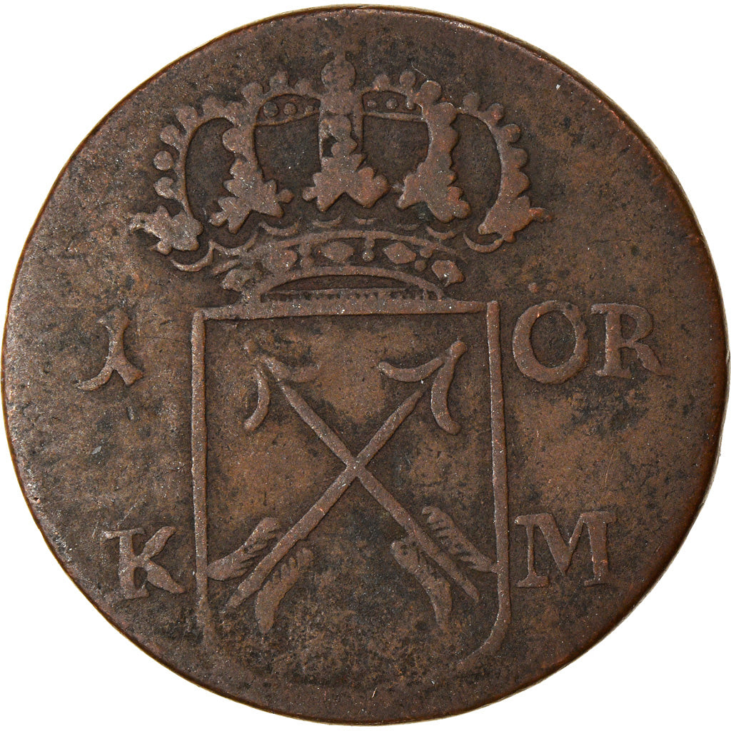 Moeda, Suécia, Frederick I, Ore, K.M., 1725, VF(30-35), Cobre, KM:383.1