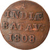 Coin, NETHERLANDS EAST INDIES, Duit, 1808, Dordrecht, VF(30-35), Copper, KM:76