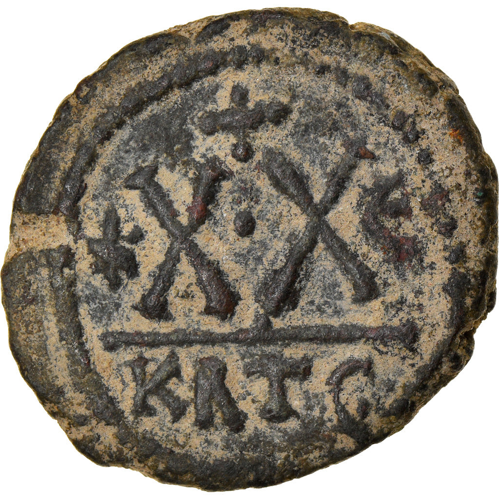 Coin, Heraclius, Half Follis, 616, Carthage, VF(30-35), Copper, Sear:874