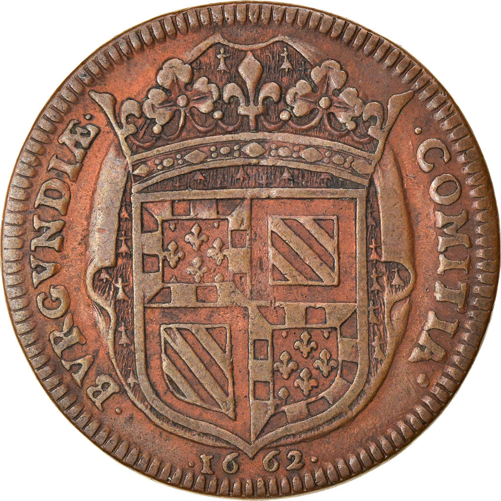 Frankreich, Token, Royal, Etats de Bourgogne, 1662, SS, Kupfer, Feuardent:9800