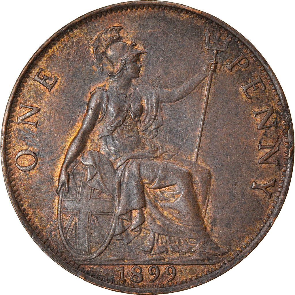Coin, Great Britain, Victoria, Penny, 1899, EF(40-45), Bronze, KM:790