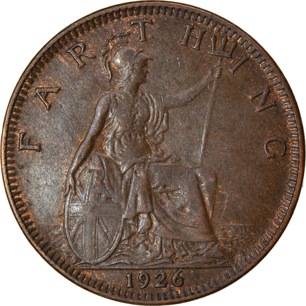 Coin, Great Britain, George V, Farthing, 1926, EF(40-45), Bronze, KM:825