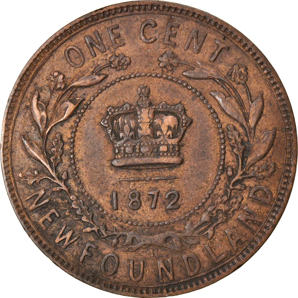 Coin, NEWFOUNDLAND, Large Cent, 1872, Royal Canadian Mint, EF(40-45), Bronze