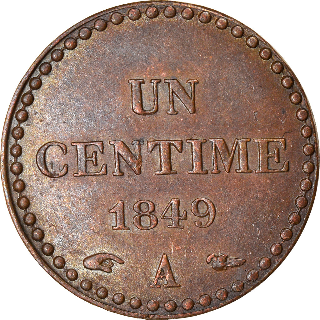 Coin, France, Dupré, Centime, 1849, Paris, AU(55-58), Bronze, KM:754
