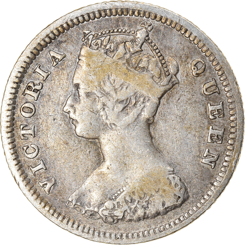 Coin, Hong Kong, Victoria, 10 Cents, 1890, VF(30-35), Silver, KM:6.3