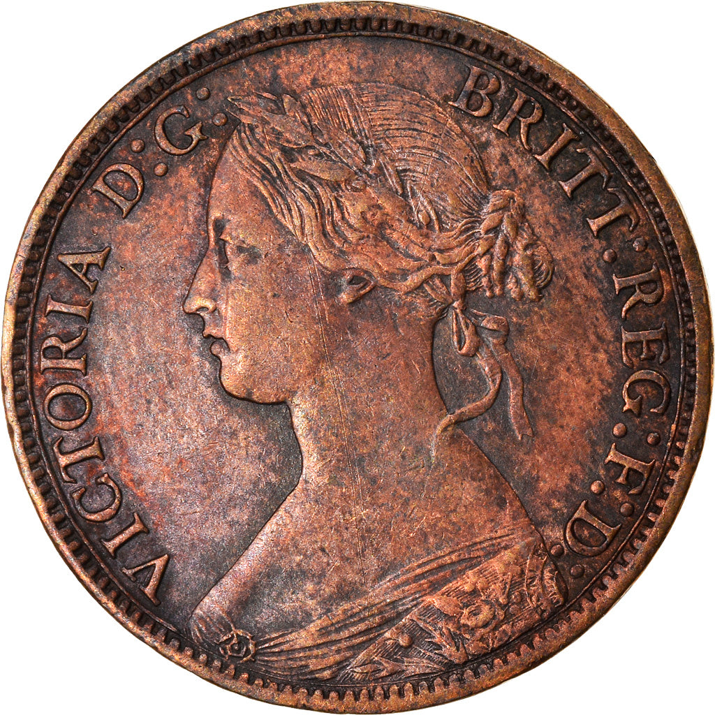 Coin, Great Britain, Victoria, Farthing, 1868, VF(30-35), Bronze, KM:747.2