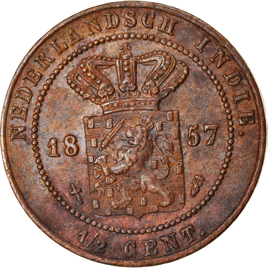 Moneta, INDIE ORIENTALI OLANDESI, Wilhelmina I, 1/2 Cent, 1857, Utrecht