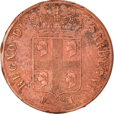 Coin, ITALIAN STATES, SARDINIA, Carlo Alberto, 5 Centesimi, 1842, Torino