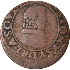 Moneta, Francia, DOMBES, Gaston d'Orléans, Double Tournois, 1637, Trévoux, MB