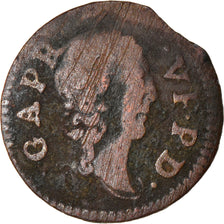 Coin, France, DOMBES, Gaston d'Orléans, Denier Tournois, 1650, Trévoux