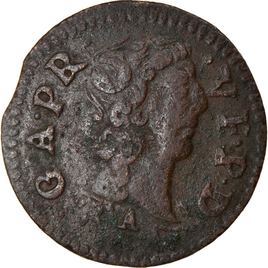 Coin, France, DOMBES, Gaston d'Orléans, Denier Tournois, 1650, Trévoux