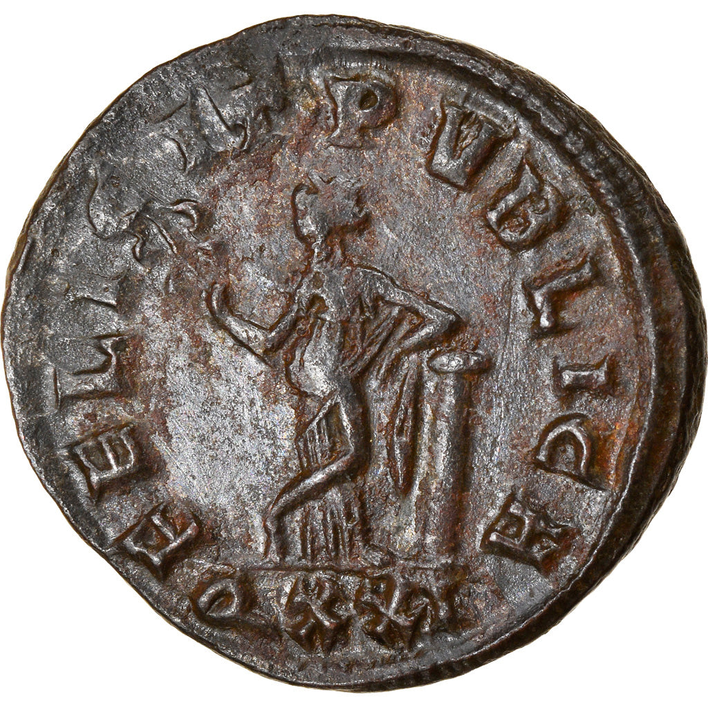 Coin, Carinus, Aurelianus, 283, Ticinum, AU(55-58), Billon, RIC:24