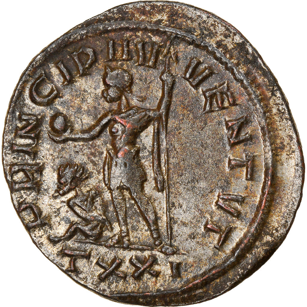 Coin, Carinus, Aurelianus, 282, Ticinum, AU(55-58), Billon, RIC:182c