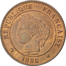 Coin, France, Cérès, 2 Centimes, 1885, Paris, MS(63), Bronze, KM:827.1