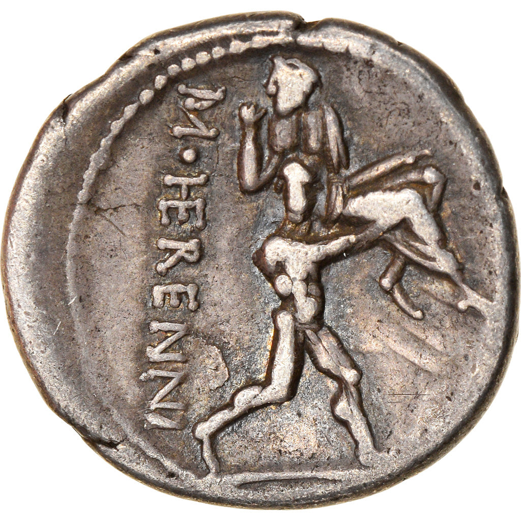 Coin, Herennia, Denarius, 108-107 BC, Roma, EF(40-45), Silver, Crawford:308/1a