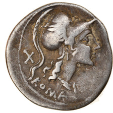 Coin, Anonymous, Denarius, 115-114 BC, Roma, VF(30-35), Silver, Babelon:176