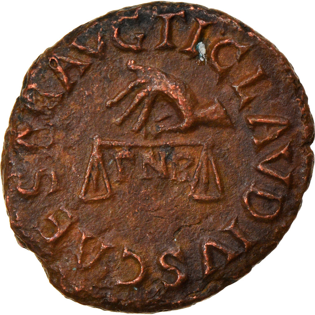 Coin, Claudius, Quadrans, 41 AD, Roma, EF(40-45), Copper, RIC:85