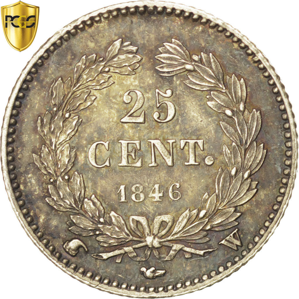 Coin, France, Louis-Philippe, 25 Centimes, 1846, Lille, PCGS, MS62, MS(60-62)