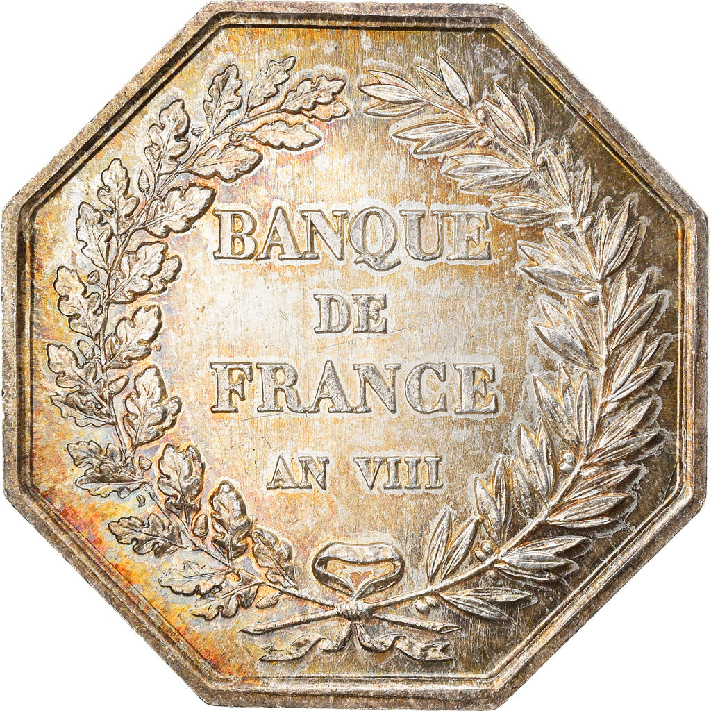 France, Medal, Banque de France, An VIII, Dumarest, AU(55-58), Silver