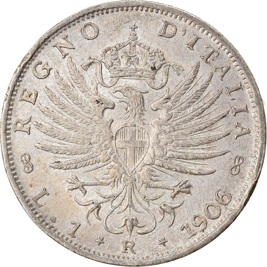 Münze, Italien, Vittorio Emanuele III, Lira, 1906, Rome, SS, Silber, KM:32