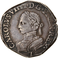 Moneta, Francja, Charles IX, 1/2 Teston, 1563, Nantes, Bardzo rzadkie