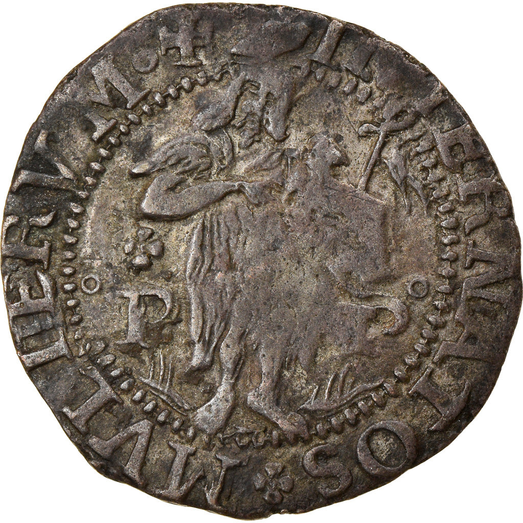 Monnaie, France, Roussillon, Double Sol, 1598, Perpignan, TTB, Billon