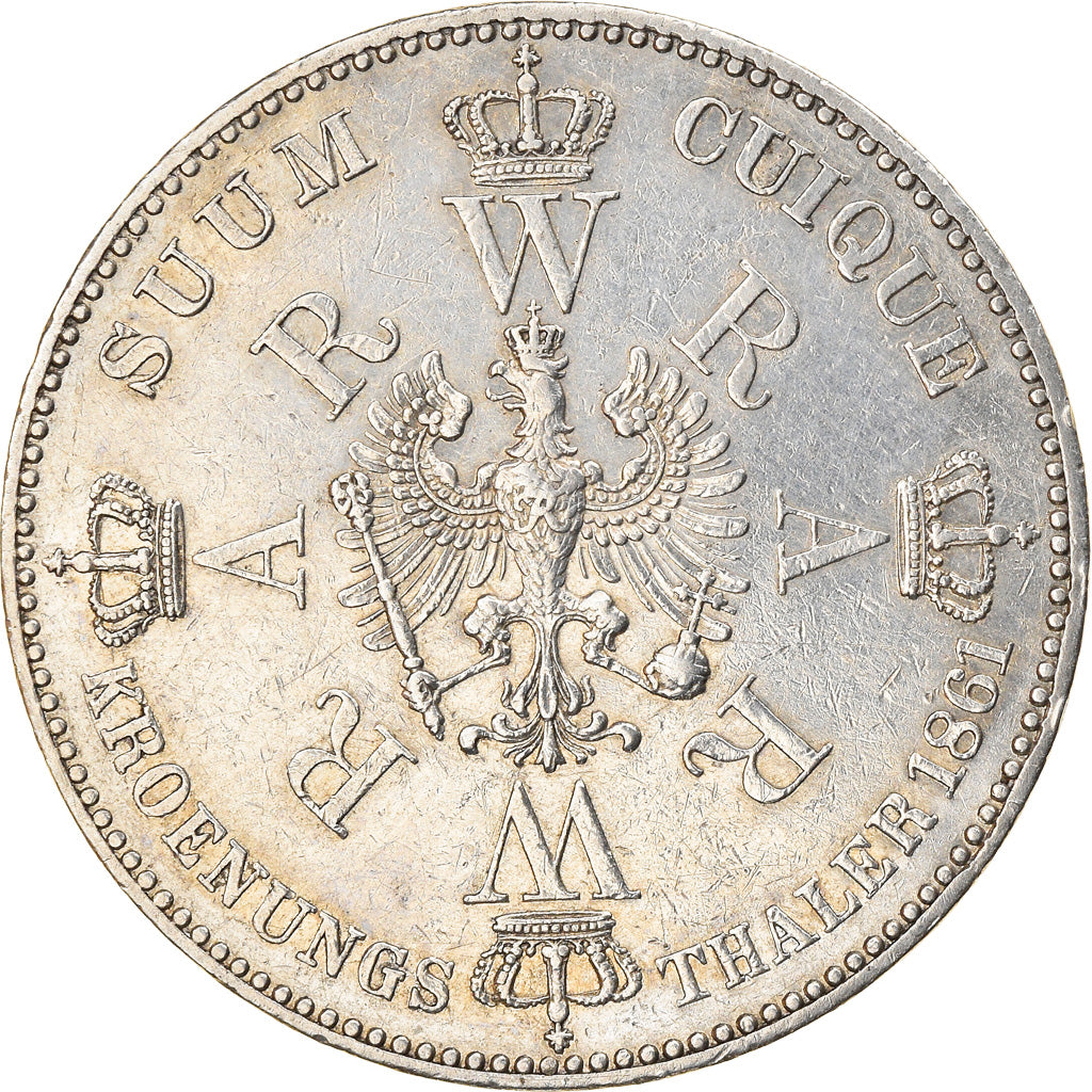 Coin, German States, PRUSSIA, Wilhelm I, Thaler, 1861, Berlin, EF(40-45)