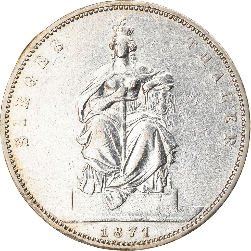 Coin, German States, PRUSSIA, Wilhelm I, Thaler, 1871, Berlin, EF(40-45)
