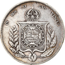 Coin, Brazil, Pedro II, 1000 Reis, 1863, EF(40-45), Silver, KM:465