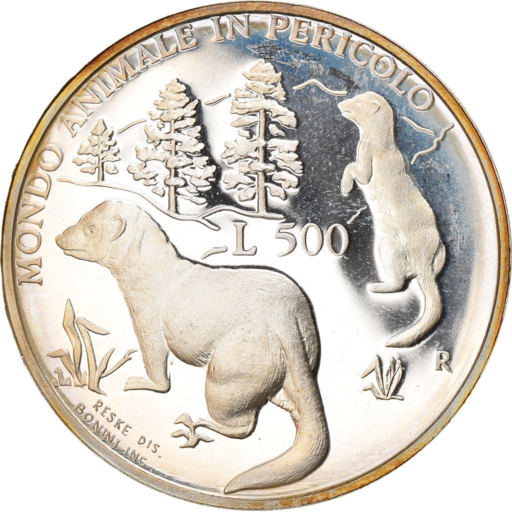 Coin, San Marino, 500 Lire, 1993, Roma, Proof, MS(65-70), Silver, KM:291