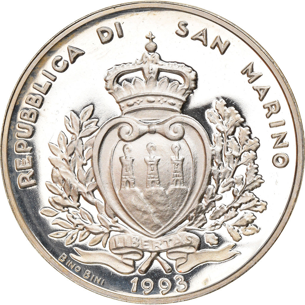 Coin, San Marino, 500 Lire, 1993, Roma, Proof, MS(65-70), Silver, KM:291