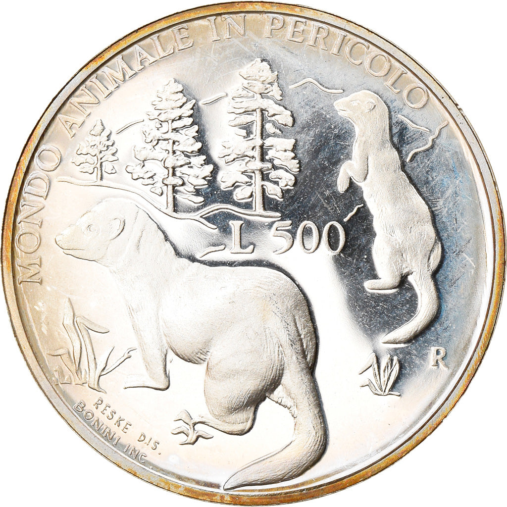 Coin, San Marino, 500 Lire, 1993, Roma, Proof, MS(65-70), Silver, KM:291