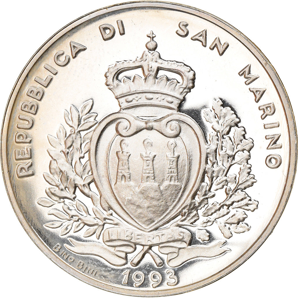 Coin, San Marino, 500 Lire, 1993, Roma, Proof, MS(65-70), Silver, KM:291