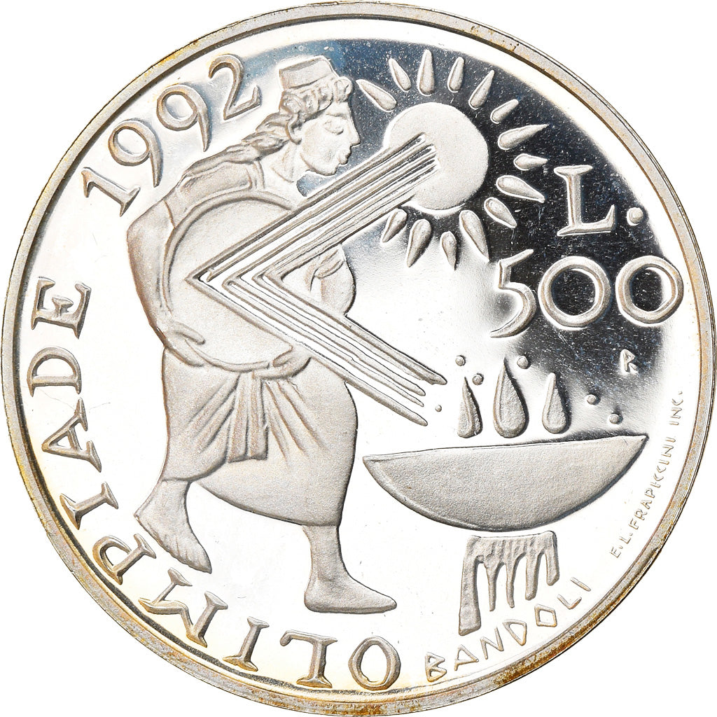 Coin, San Marino, 500 Lire, 1991, Roma, Proof, MS(65-70), Silver, KM:271