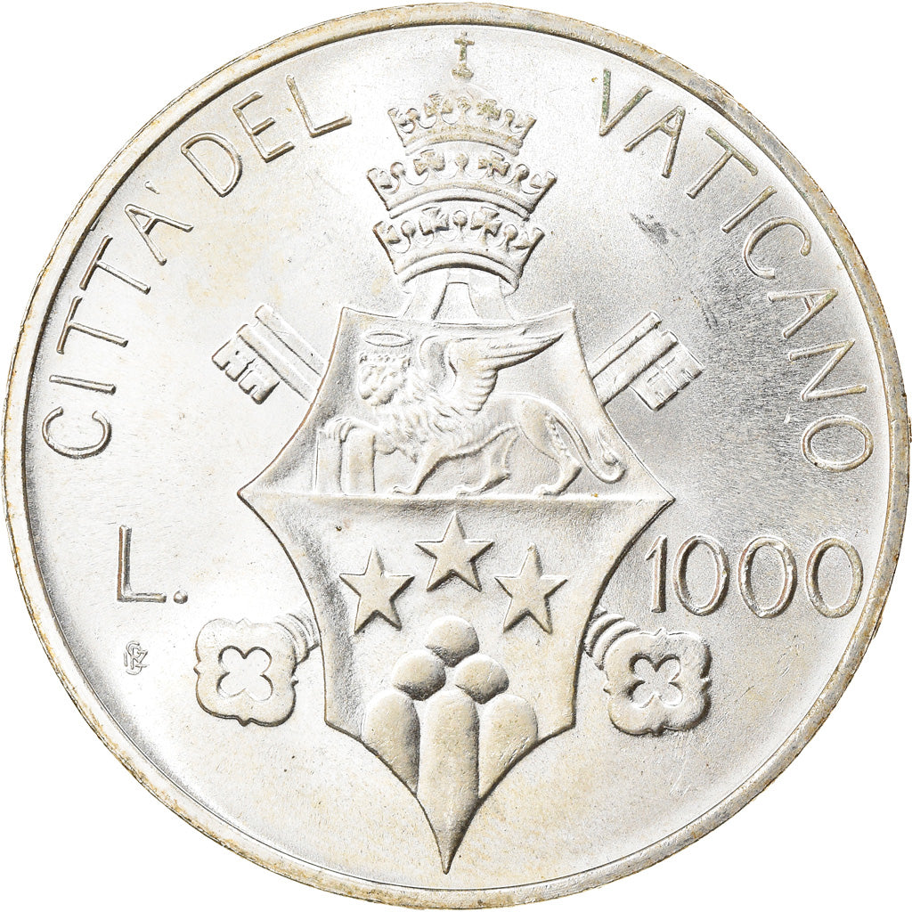 Coin, VATICAN CITY, John Paul I, 1000 Lire, 1978, Roma, MS(60-62), Silver
