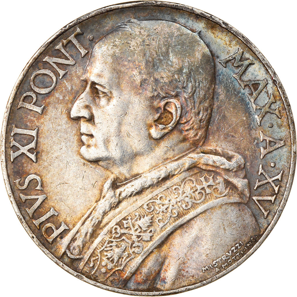 Moneta, CITTÀ DEL VATICANO, Pius XI, 10 Lire, 1936, Roma, BB, Argento, KM:8