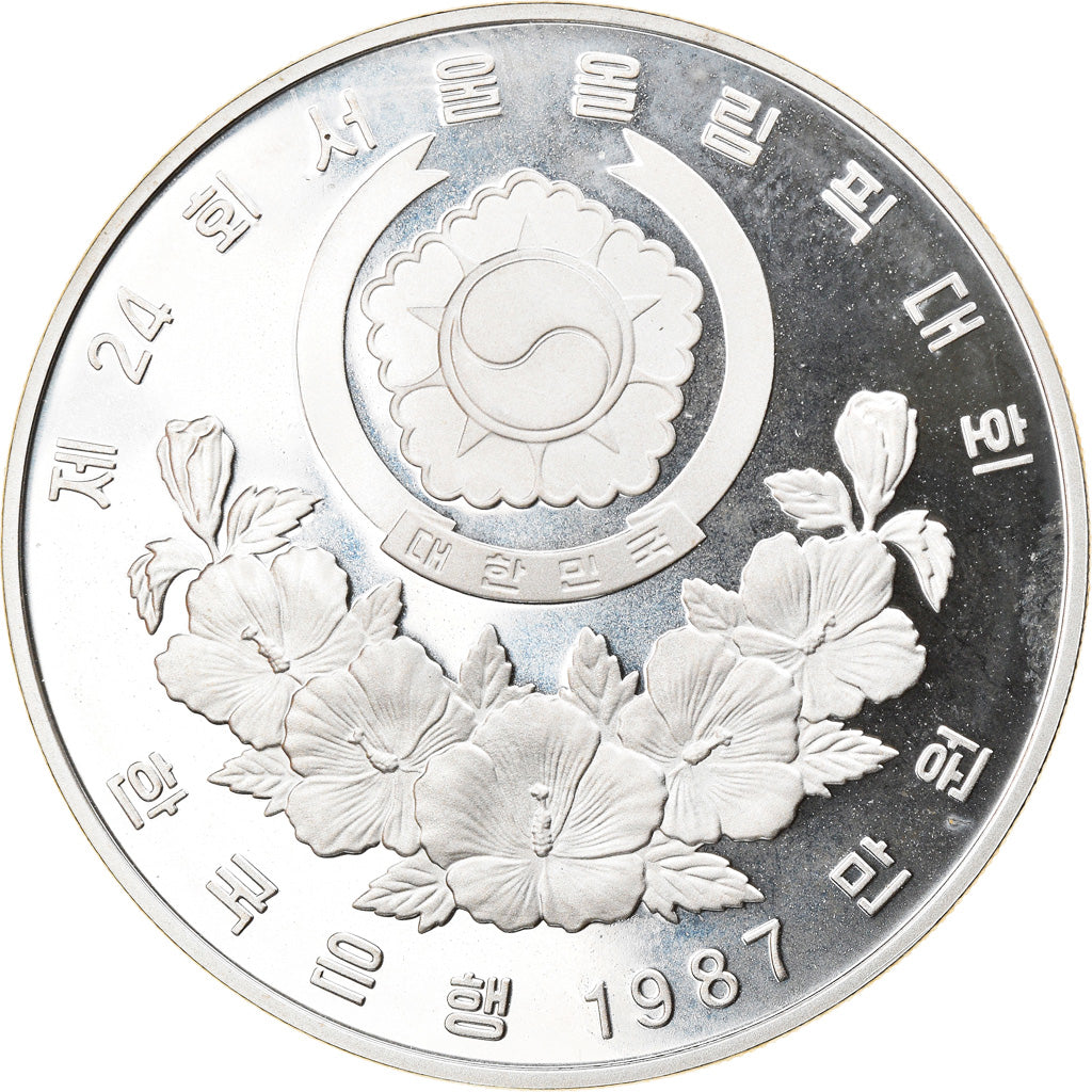 Moneda, COREA DEL SUR, 10000 Won, 1987, Proof, FDC, Plata, KM:57