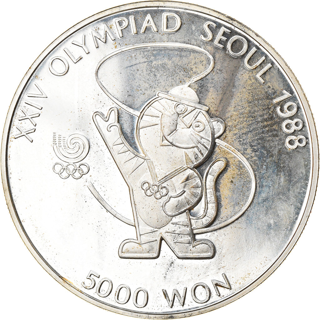 Coin, KOREA-SOUTH, 5000 Won, 1986, Proof, MS(64), Silver, KM:54
