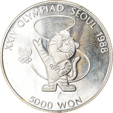Moneda, COREA DEL SUR, 5000 Won, 1986, Proof, SC+, Plata, KM:54