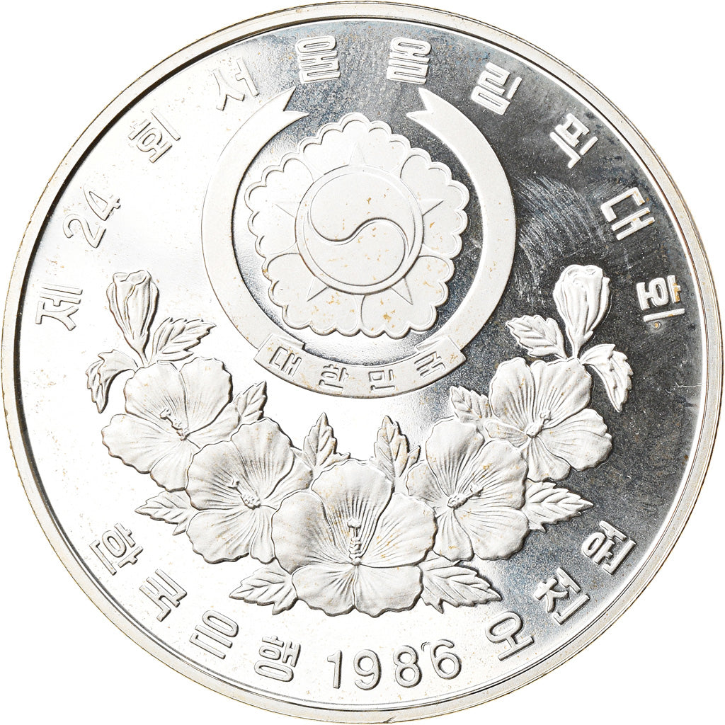 Coin, KOREA-SOUTH, 5000 Won, 1986, Proof, MS(64), Silver, KM:54