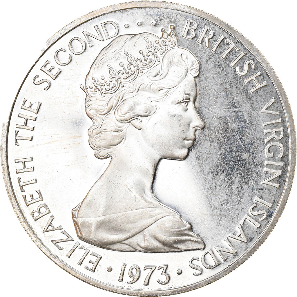 Coin, BRITISH VIRGIN ISLANDS, Elizabeth II, Dollar, 1973, Franklin Mint, U.S.A.